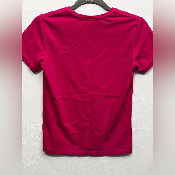 Ralph Lauren Bright Pink Cotton Tee with Logo Medium - Picture 2 of 8